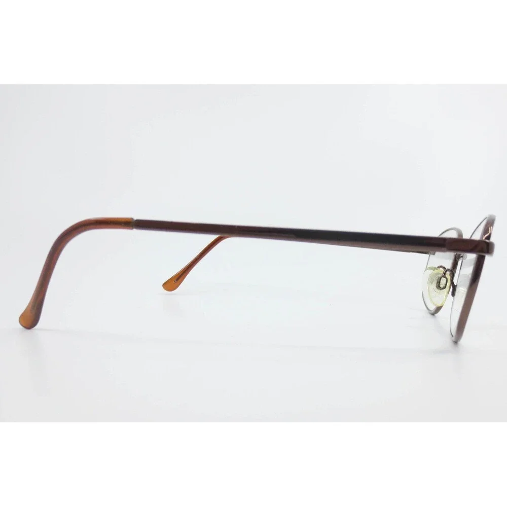 Modern Dave Eyeglasses Brown Oval Metal Frames 53-18-145 Full Rim Eyewear